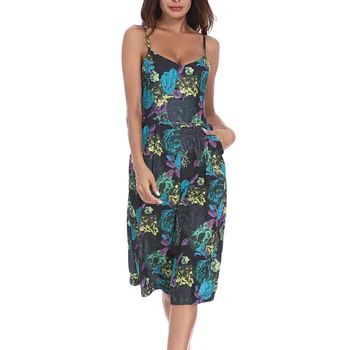 Women Summer Casual Sexy Spaghetti Strap Chiffon Wide Leg Jumpsuits Female Printed Floral V Neck Backless Jumpsuits SJ2491U
Women Summer Casual Sexy Spaghetti Strap Chiffon Wide Leg Jumpsuits Female Printed Floral V Neck Backless Jumpsuits SJ2491U