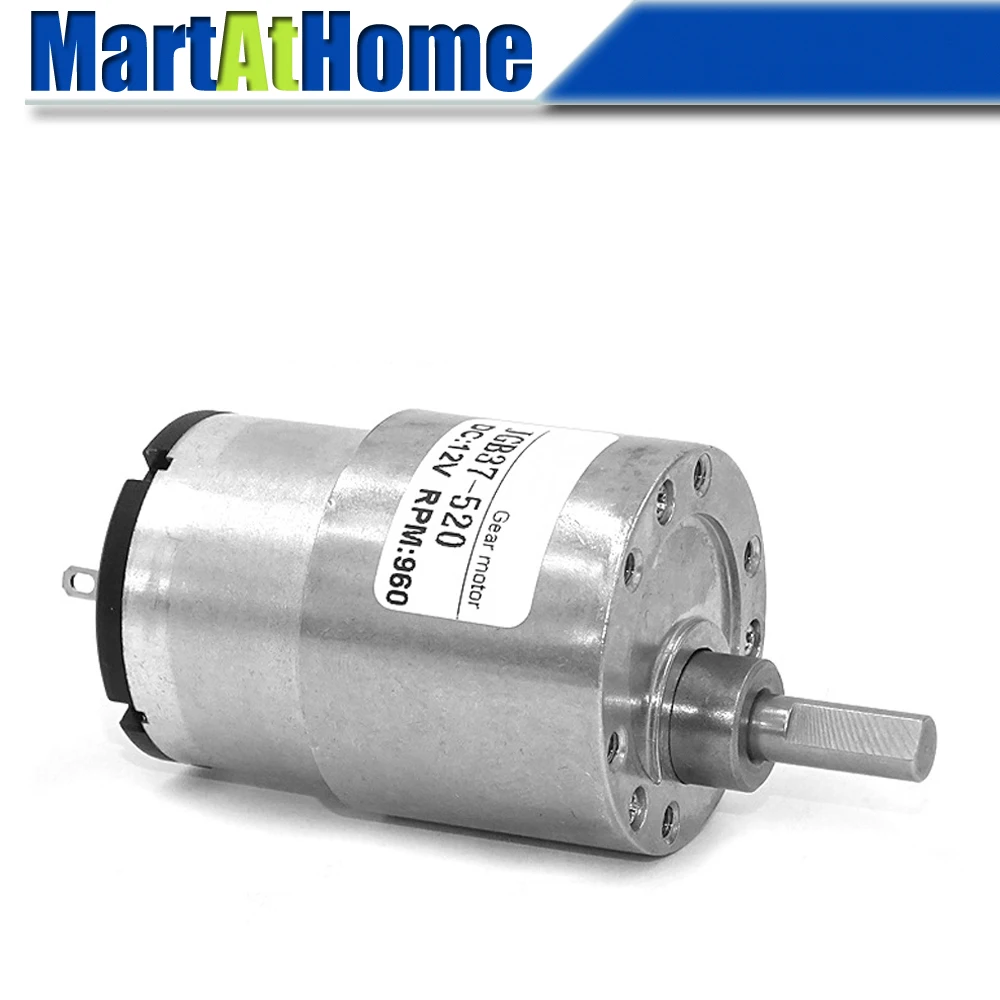 High Torque Micro DC Geared Motor with Gearbox JGB37-520 DC 12V 24V Max. 35KG.CM 7~960 RPM
High Torque Micro DC Geared Motor with Gearbox JGB37-520 DC 12V 24V Max. 35KG.CM 7~960 RPM