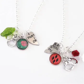 6pair/lot Harley Ivy Bff Necklace Set DC Harley Quinn Poison Ivy OTP Partners in Crime Jewelry Charm Geek Nerd Gift
6pair/lot Harley Ivy Bff Necklace Set DC Harley Quinn Poison Ivy OTP Partners in Crime Jewelry Charm Geek Nerd Gift