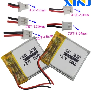 XINJ 2pcs 3.7V 110mAh Li po Polymer Battery 2pin JST-PH 1.0/1.25/1.5/2.0/2.54mm 302323 For Sat Nav driving recorder speaker MP4
XINJ 2pcs 3.7V 110mAh Li po Polymer Battery 2pin JST-PH 1.0/1.25/1.5/2.0/2.54mm 302323 For Sat Nav driving recorder speaker MP4