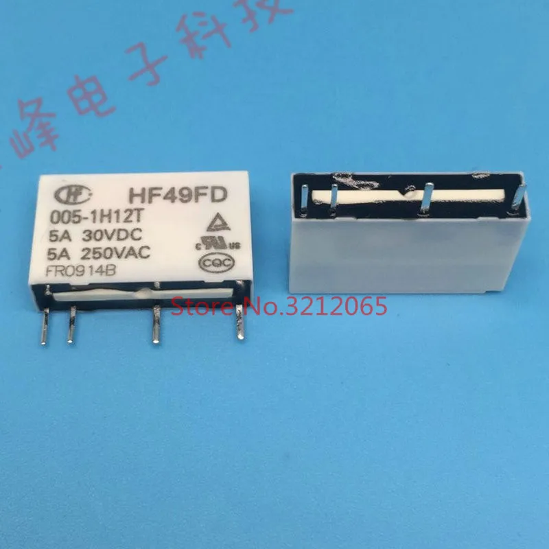 10PCS/lot Relay HF49FD-005-1H12T HF49FD-012-1H12T HF49FD-024-1H12T 5A250V 4PIN New original
10PCS/lot Relay HF49FD-005-1H12T HF49FD-012-1H12T HF49FD-024-1H12T 5A250V 4PIN New original