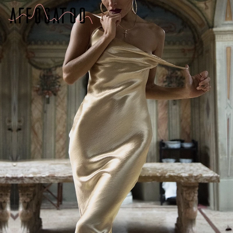 Affogatoo Gold satin lace up bodycon sexy dress Women elegant backless fashion long party dress Autumn winter dress female 2018
Affogatoo Gold satin lace up bodycon sexy dress Women elegant backless fashion long party dress Autumn winter dress female 2018