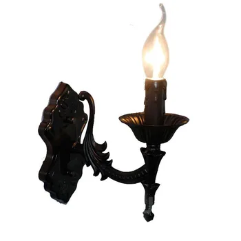 Antique single head iron candle wall lamp living room LED e14 4W lamp bedroom bedside lighting
Antique single head iron candle wall lamp living room LED e14 4W lamp bedroom bedside lighting