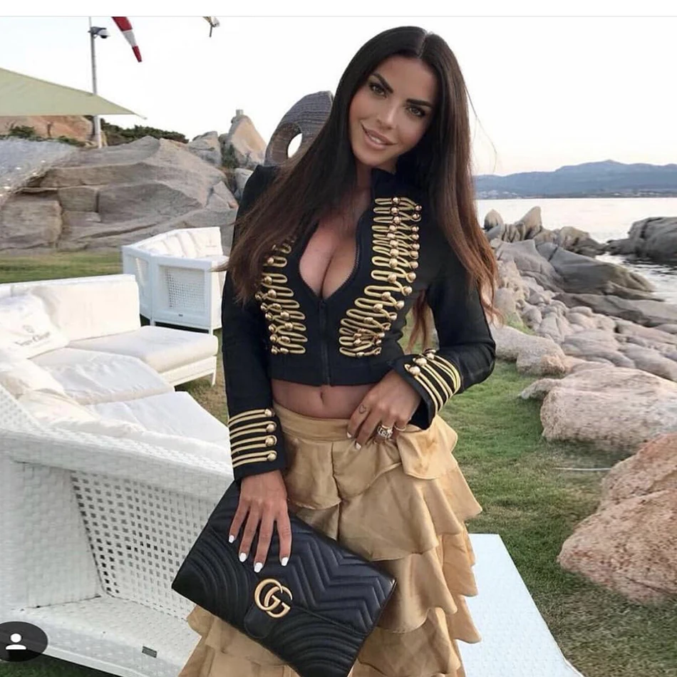 New Autumn 2019 Full Sleeves Zipper Bandage Celebrity Lady Luxury Coat Slim Button Party Runway Sexy Women Fashion Noble Jacket
New Autumn 2019 Full Sleeves Zipper Bandage Celebrity Lady Luxury Coat Slim Button Party Runway Sexy Women Fashion Noble Jacket