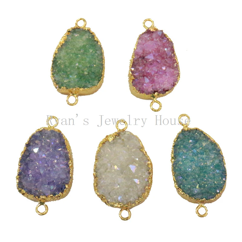 HanKun Trendy Jewelry Mixed Plated Color Natural Crystal Druzy Stones Connectors 5Pcs/Lot
HanKun Trendy Jewelry Mixed Plated Color Natural Crystal Druzy Stones Connectors 5Pcs/Lot