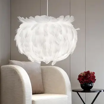 Contemporary Pendant Lamp Lampshade White Feather Light For Home Living Room Decoration
Contemporary Pendant Lamp Lampshade White Feather Light For Home Living Room Decoration