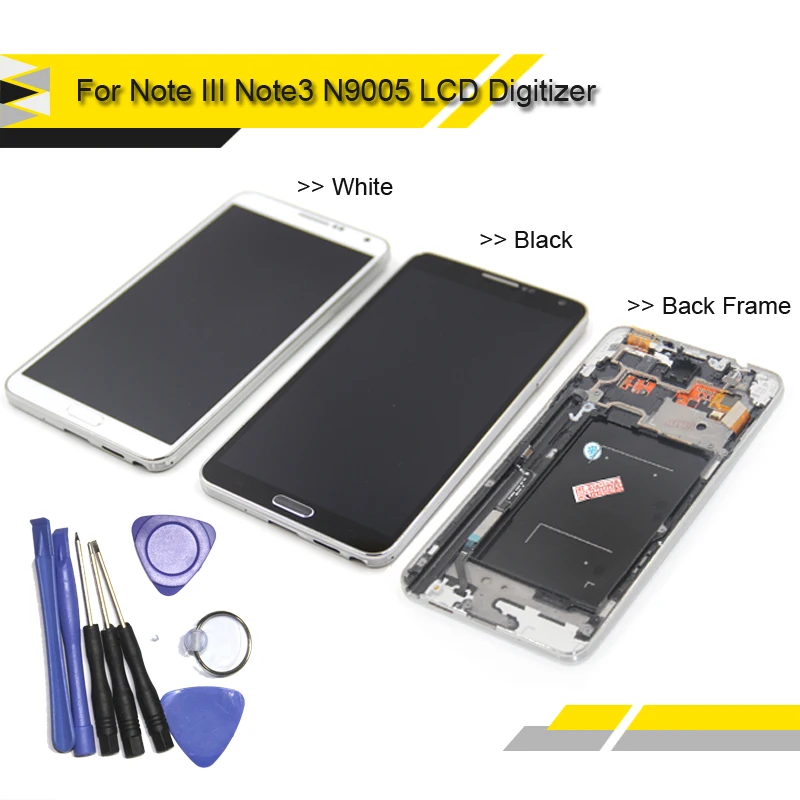 N9005 LCD Compatible for Samsung Galaxy Note 3 Note3 N9005 LCD Display Screen with Touch Digitizer assembly With Bezel Frame
N9005 LCD Compatible for Samsung Galaxy Note 3 Note3 N9005 LCD Display Screen with Touch Digitizer assembly With Bezel Frame