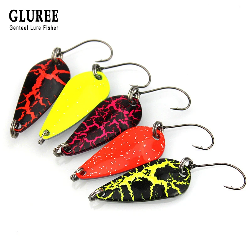 GLUREE 5Pcs/Lot Metal Bait Copper Sequin Fishing Lures Spoon Coating Sequin Single Hook Spoon Bait Crankbaits Fishing Tackle
GLUREE 5Pcs/Lot Metal Bait Copper Sequin Fishing Lures Spoon Coating Sequin Single Hook Spoon Bait Crankbaits Fishing Tackle