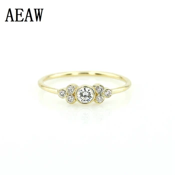 14K Yellow Gold Round Cut Bezel Set Diamond Engagement Ring Handmade Thin Gold Band Three Stone Diamond Ring For Lady
14K Yellow Gold Round Cut Bezel Set Diamond Engagement Ring Handmade Thin Gold Band Three Stone Diamond Ring For Lady