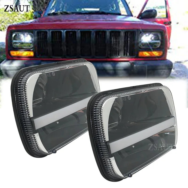 5x7 LED Headlight with DRL Square 6x7 Truck Headlamp For Jeep 1984 to 2001 XJ Cherokee 1987 to 1995 YJ Wrangler
5x7 LED Headlight with DRL Square 6x7 Truck Headlamp For Jeep 1984 to 2001 XJ Cherokee 1987 to 1995 YJ Wrangler