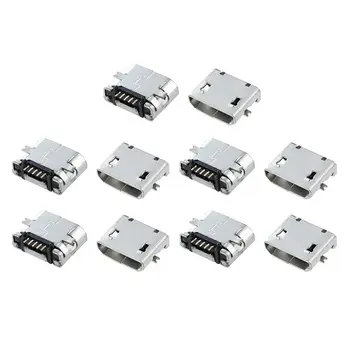 10 Pcs Spare Parts B Micro USB Female Jack Connector Port Socket used widely for phone accessory PCB Socket Silver Tone 3 g
10 Pcs Spare Parts B Micro USB Female Jack Connector Port Socket used widely for phone accessory PCB Socket Silver Tone 3 g