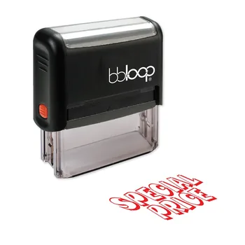 BBloop "SPECIAL PRICE" Bubble Letters Self-Inking Stamp, Rectangular, Laser Engraved, RED
BBloop "SPECIAL PRICE" Bubble Letters Self-Inking Stamp, Rectangular, Laser Engraved, RED