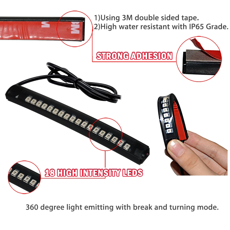 Universal Motorbike Break Light Motorcycle Back Signal Lamp Warning Turn strobe Signal LED Auto Taillight Breaking Light
Universal Motorbike Break Light Motorcycle Back Signal Lamp Warning Turn strobe Signal LED Auto Taillight Breaking Light