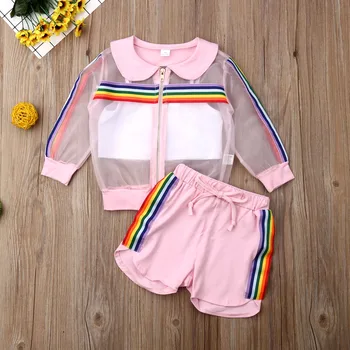 Toddler Kids Baby Girl Rainbow Coat+Vest+Short Pants Cotton Organza Outfit 3Pcs UV Sunsuit Newest Fashion Clothes Summer Set
Toddler Kids Baby Girl Rainbow Coat+Vest+Short Pants Cotton Organza Outfit 3Pcs UV Sunsuit Newest Fashion Clothes Summer Set