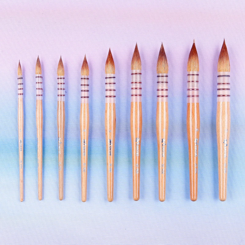 ArtSecret High Grade 45RSQ Kolinsky Hair Wooden Handle Brushes Artistic Watercolor Art Painting Pen For Drawing
ArtSecret High Grade 45RSQ Kolinsky Hair Wooden Handle Brushes Artistic Watercolor Art Painting Pen For Drawing