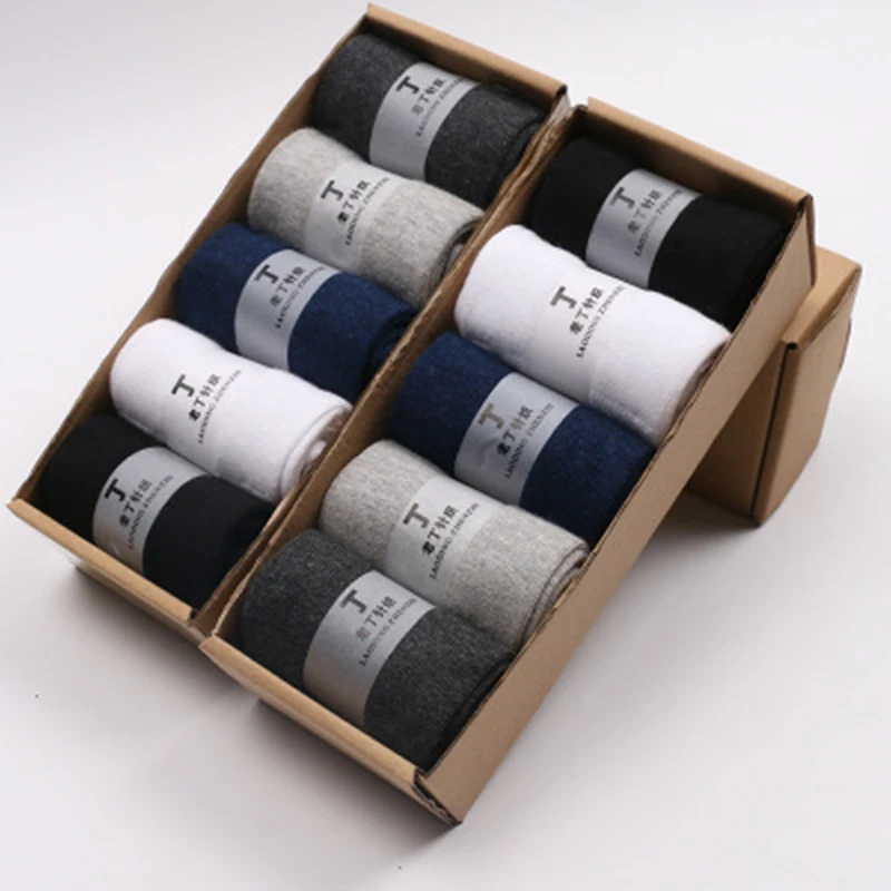 5 Pairs/lot Business Men's Socks Autumn Winter Warm 5 Pure Colors Solid Sweat Absorbent Breathable Casual Male Socks For Men
5 Pairs/lot Business Men's Socks Autumn Winter Warm 5 Pure Colors Solid Sweat Absorbent Breathable Casual Male Socks For Men