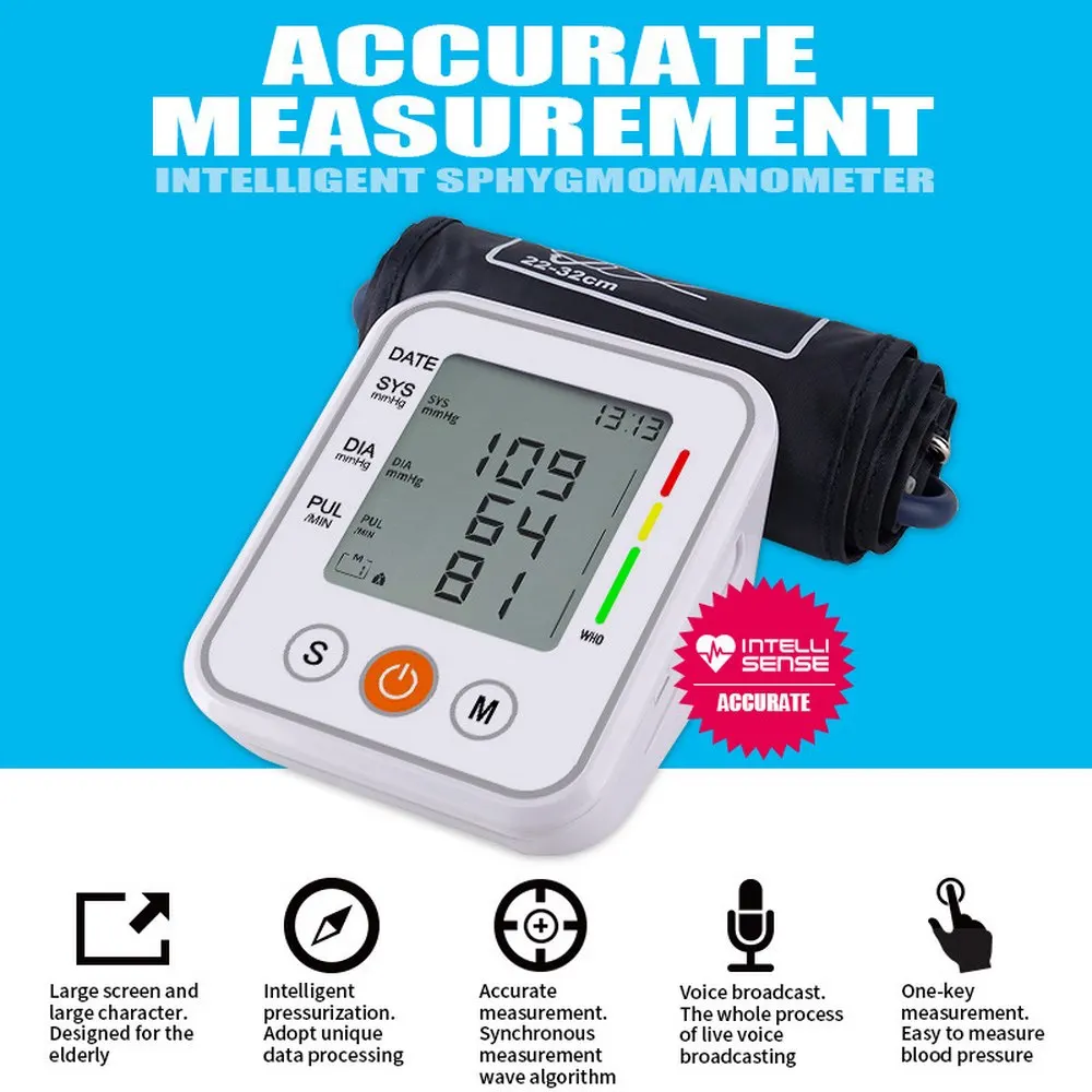 Automatic Wrist Blood Pressure Digital Electric Measuring Arterial Pressure LCD Monitor BP Sphygmomanometer Pressure Gauge Meter
Automatic Wrist Blood Pressure Digital Electric Measuring Arterial Pressure LCD Monitor BP Sphygmomanometer Pressure Gauge Meter