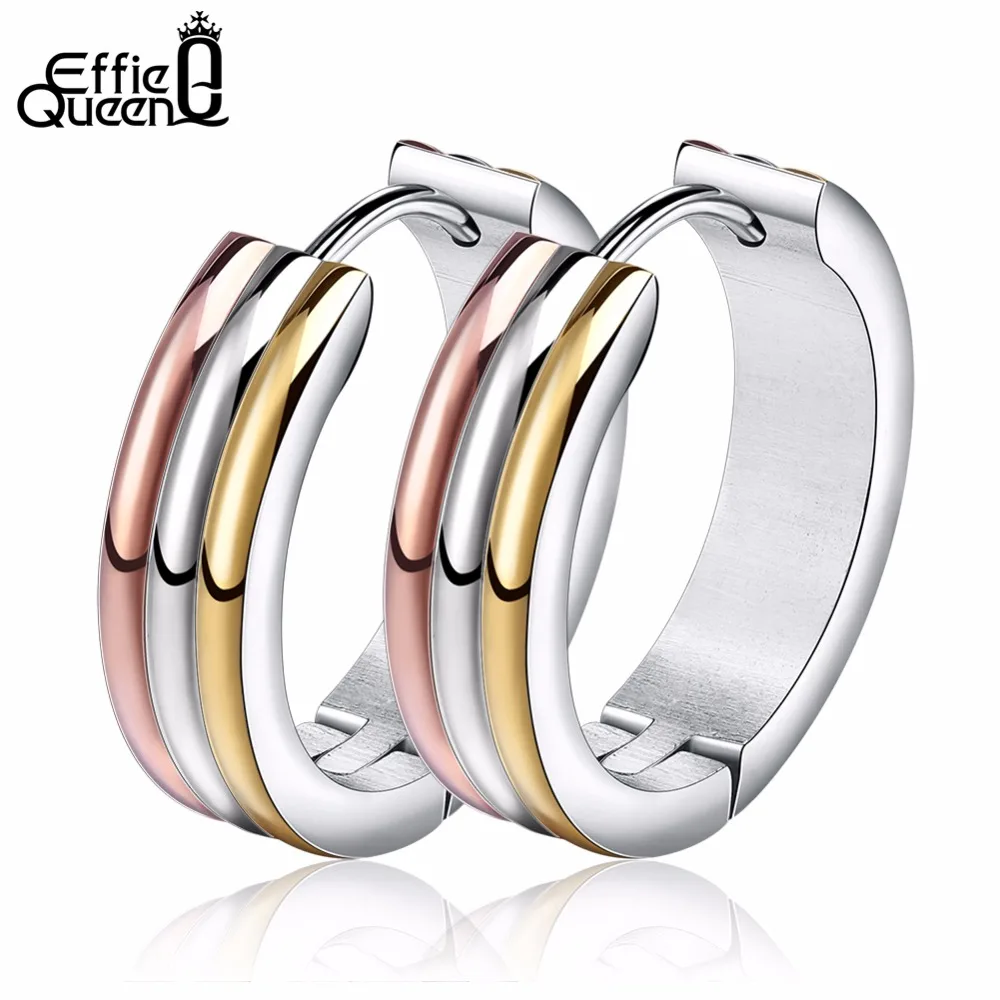 Effie Queen Colorful Plated Design High Polished Women Hoop Earrings New Trendy Stainless Steel Earrings IE34
Effie Queen Colorful Plated Design High Polished Women Hoop Earrings New Trendy Stainless Steel Earrings IE34