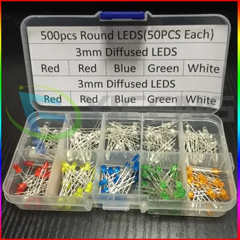 500PCS 3MM Ultra Bright LED Lights Lamp Emitting Diodes Assortment Component Convenient for DIY Electric Unit 
500PCS 3MM Ultra Bright LED Lights Lamp Emitting Diodes Assortment Component Convenient for DIY Electric Unit