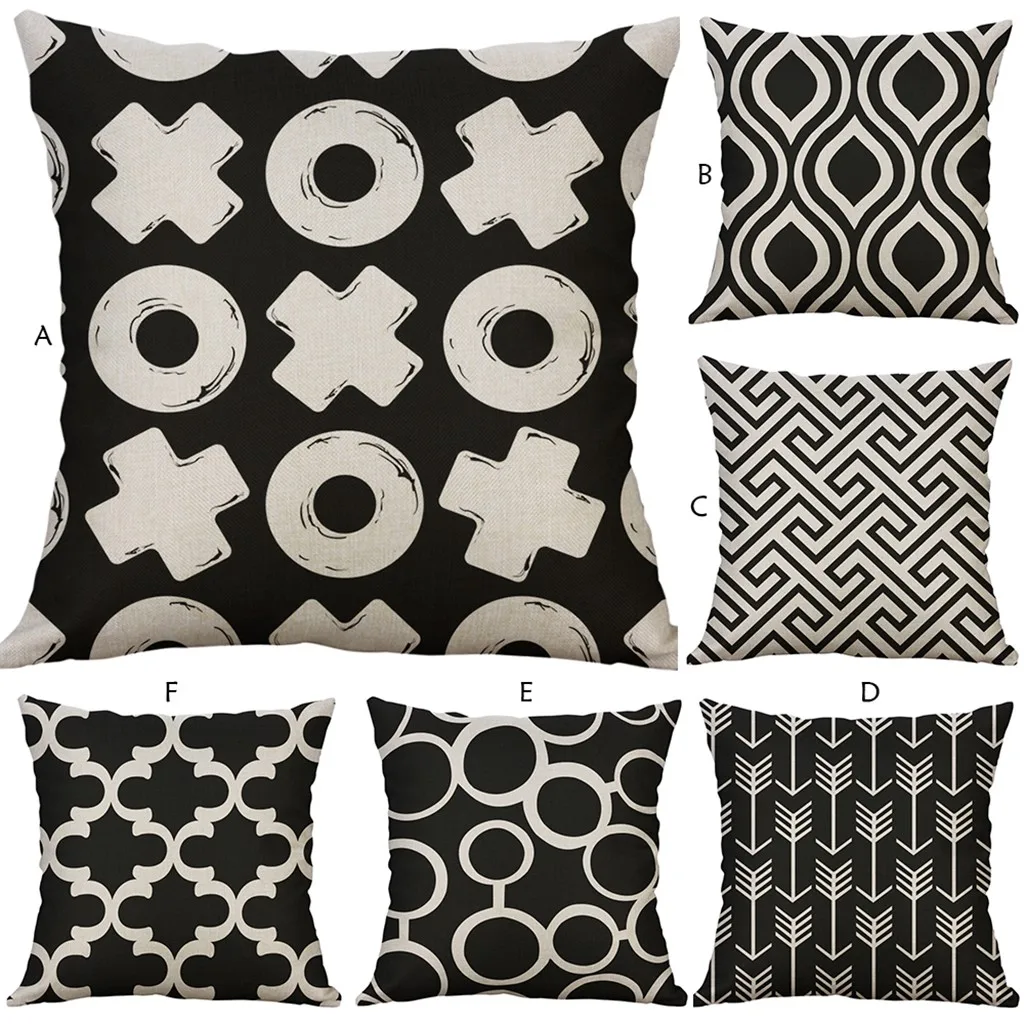 Geometric Cushion Cover Black and White Cotton Linen sofa Throw Pillow Case 40*40/45*45 Home decorative pillow cover Pillowcase
Geometric Cushion Cover Black and White Cotton Linen sofa Throw Pillow Case 40*40/45*45 Home decorative pillow cover Pillowcase