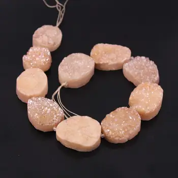 Approx10Pcs/Strand Large Size Champagne Titanium Drusy Geode Freeform Oval Slab Pendant Beads,Raw Quartz Druzy Nugget Jewelry
Approx10Pcs/Strand Large Size Champagne Titanium Drusy Geode Freeform Oval Slab Pendant Beads,Raw Quartz Druzy Nugget Jewelry