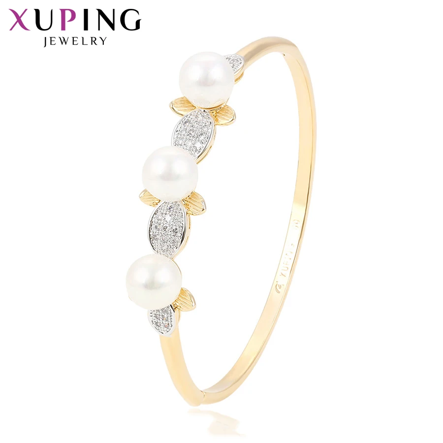 Xuping Special Design Bangles Exquisite Three Imitation Pearl Jewelry Christmas Gifts for Women Girls S163.5-51551
Xuping Special Design Bangles Exquisite Three Imitation Pearl Jewelry Christmas Gifts for Women Girls S163.5-51551