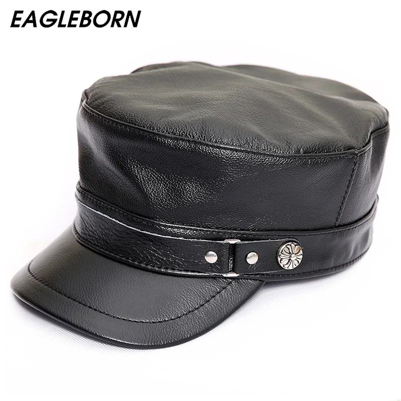 Genuine Leather Military Hats Unisex Dad Caps Black Gorras Planas With Earflaps Winter Hats For Men Women Leather Snapback
Genuine Leather Military Hats Unisex Dad Caps Black Gorras Planas With Earflaps Winter Hats For Men Women Leather Snapback