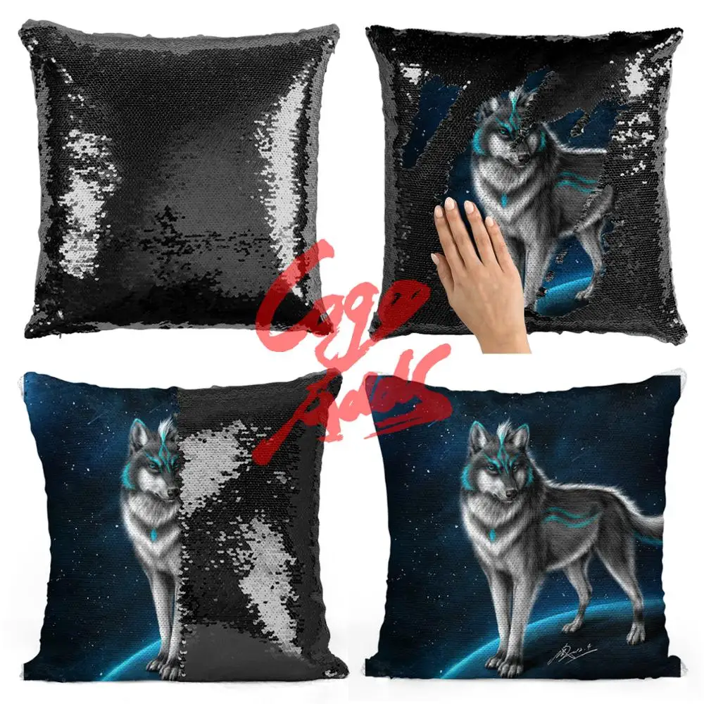 Wolf Mermaid Sequin Cushion Pillow Case For Sofa Color Changing Glitter Sequin Pillowcase Decorative Cushion Cover 40*40cm
Wolf Mermaid Sequin Cushion Pillow Case For Sofa Color Changing Glitter Sequin Pillowcase Decorative Cushion Cover 40*40cm