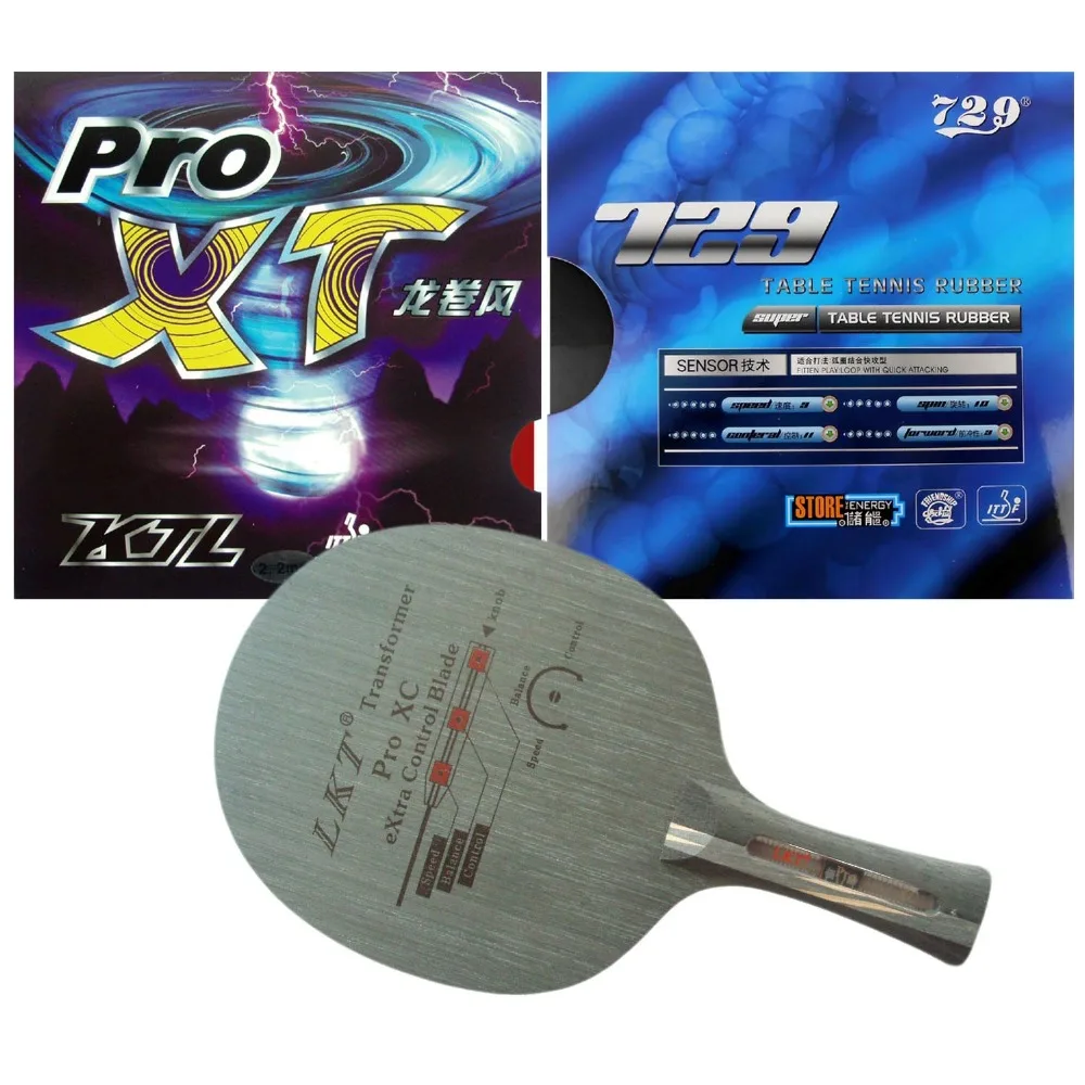 Pro Table Tennis (PingPong) Combo Racket: LKT 1002 Pro XC(Shakehand) with KTL Pro-XT / 729 SUPER FX-729 Shakehand long handle FL
Pro Table Tennis (PingPong) Combo Racket: LKT 1002 Pro XC(Shakehand) with KTL Pro-XT / 729 SUPER FX-729 Shakehand long handle FL