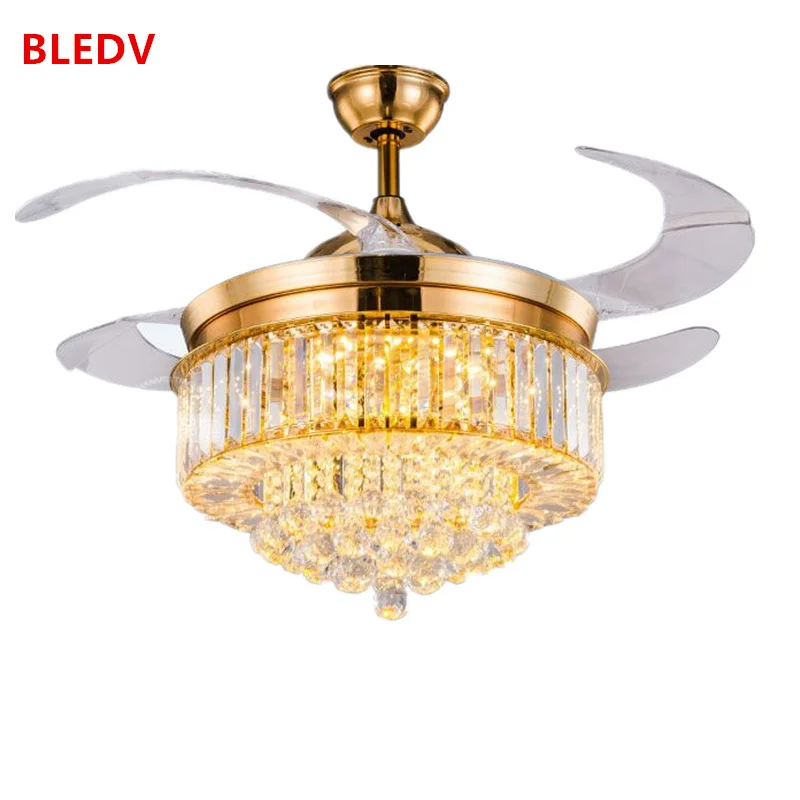 42 inch High Quality LED Crystal fan lights living room modern fan with remote control Ceiling Fans 110V 220V Ceiling Fans
42 inch High Quality LED Crystal fan lights living room modern fan with remote control Ceiling Fans 110V 220V Ceiling Fans