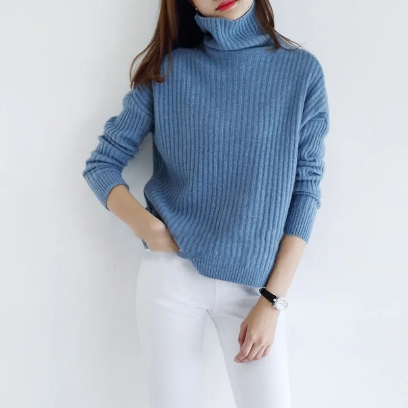 2019 New Thick Fashion Women 100% Cashmere Sweater Women Turtleneck Batwing Sleeve Pullovers Loose Knitted Sweaters
2019 New Thick Fashion Women 100% Cashmere Sweater Women Turtleneck Batwing Sleeve Pullovers Loose Knitted Sweaters