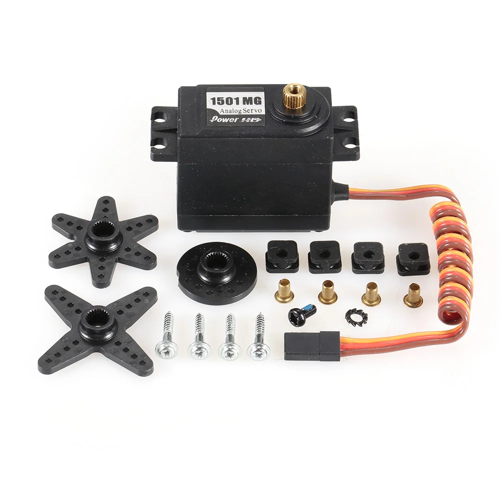 HD-1501MG High Torque 17Kg Analog Servo with Metal Gear for 1/10 RC Car Off-road Cars Robot Helicopter Drone
HD-1501MG High Torque 17Kg Analog Servo with Metal Gear for 1/10 RC Car Off-road Cars Robot Helicopter Drone