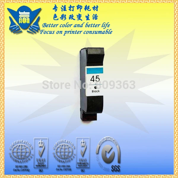 JIANYINGCHEN Remanufactured ink cartridge replacement for HP45 For Deskjet 710c 712c 720c 722c 815c 820(2pcs/lot)
JIANYINGCHEN Remanufactured ink cartridge replacement for HP45 For Deskjet 710c 712c 720c 722c 815c 820(2pcs/lot)