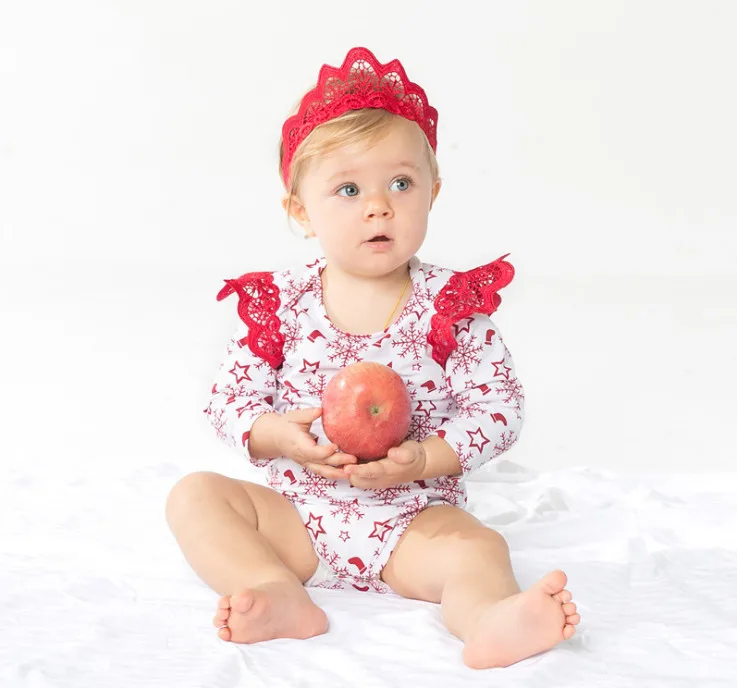 Cute Snowflake Print Baby Bodysuits and Red Crown Headbands 2 piece Clothing Set Toddler Girl Jumpsuits For Christmas Party Gift
Cute Snowflake Print Baby Bodysuits and Red Crown Headbands 2 piece Clothing Set Toddler Girl Jumpsuits For Christmas Party Gift