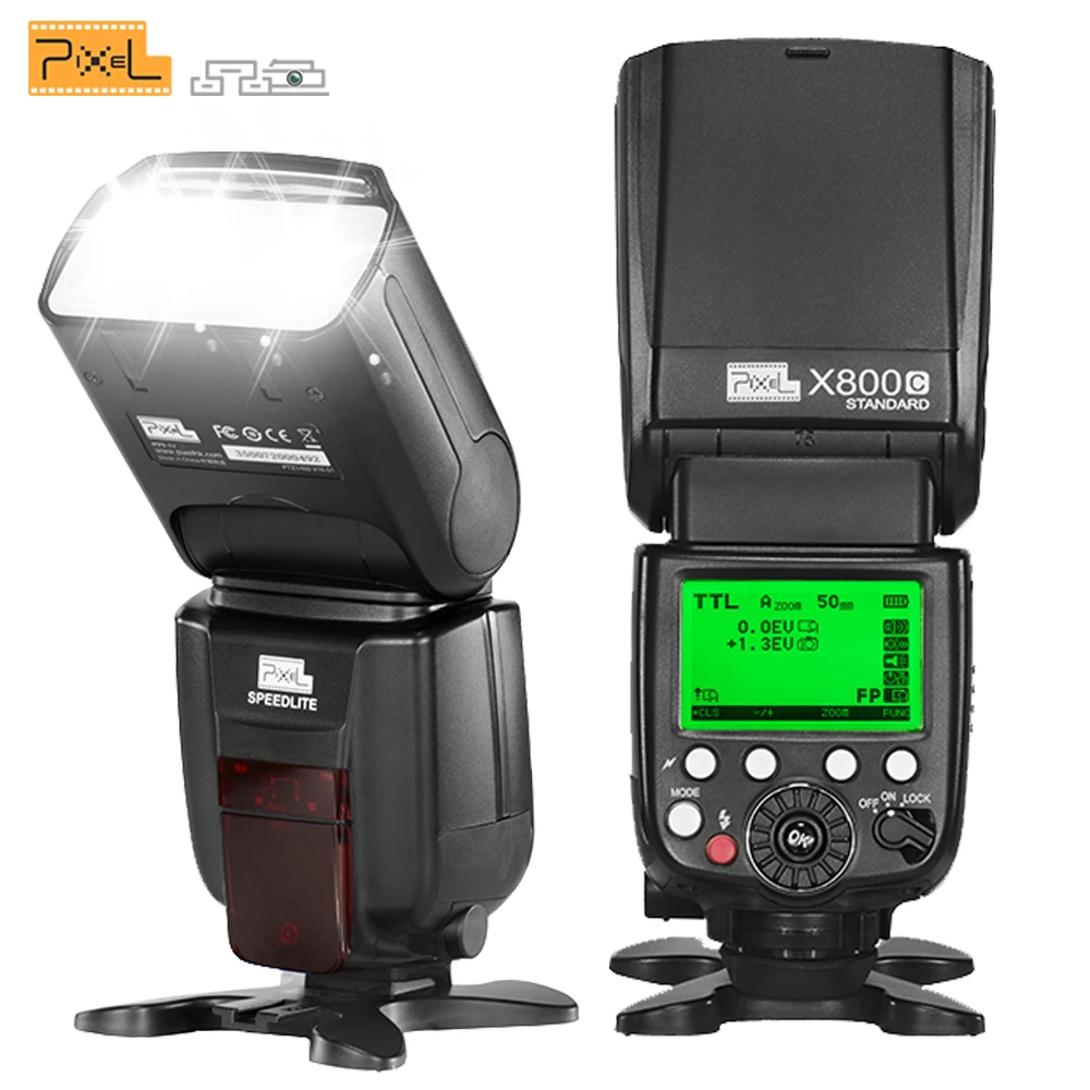 Pixel X800C Standard Master/ Slave, S1/S2 Wireless TTL HSS 1/8000S Flash Speedlite High Speed Speedlight For Canon DSLR Cameras
Pixel X800C Standard Master/ Slave, S1/S2 Wireless TTL HSS 1/8000S Flash Speedlite High Speed Speedlight For Canon DSLR Cameras