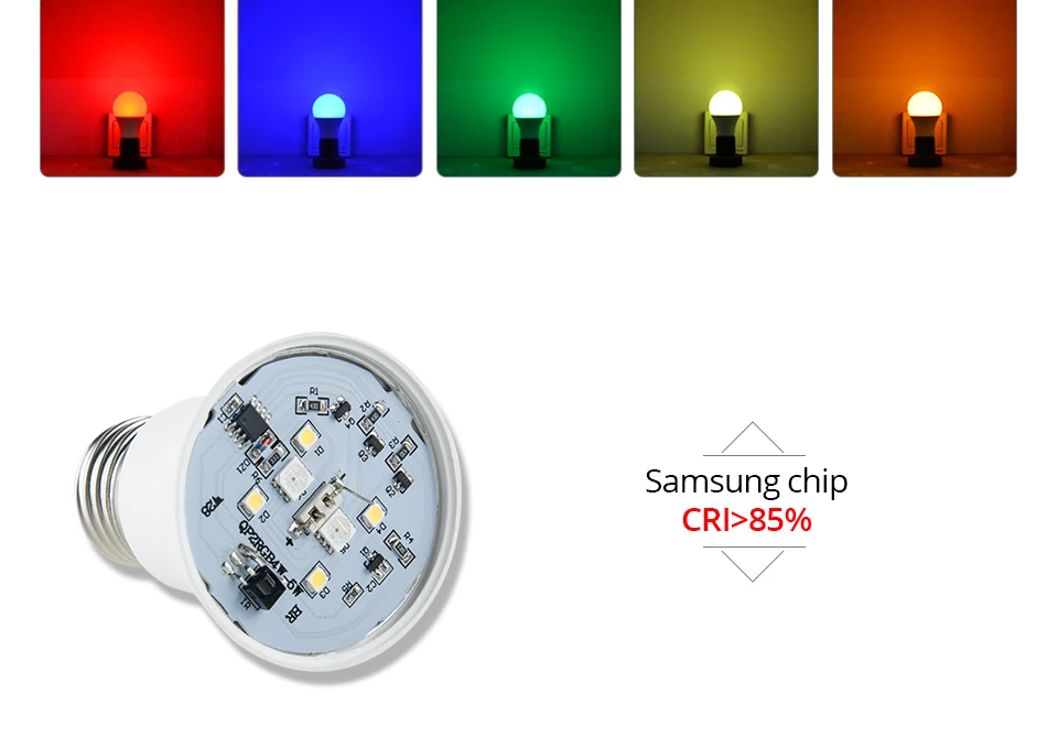 Foxanon E27 RGBW RGBWW 85-265V Led Lamps 10W LED Bulb Lamp 24Keys Remote Controller Colorful Night Light Home Lighting Decor_05