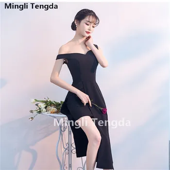 Mingli Tengda Off the Shoulder Bridesmaid Dresses Short Dresses for Wedding Party Dress Elegant Black Vestido da dama de honra
Mingli Tengda Off the Shoulder Bridesmaid Dresses Short Dresses for Wedding Party Dress Elegant Black Vestido da dama de honra