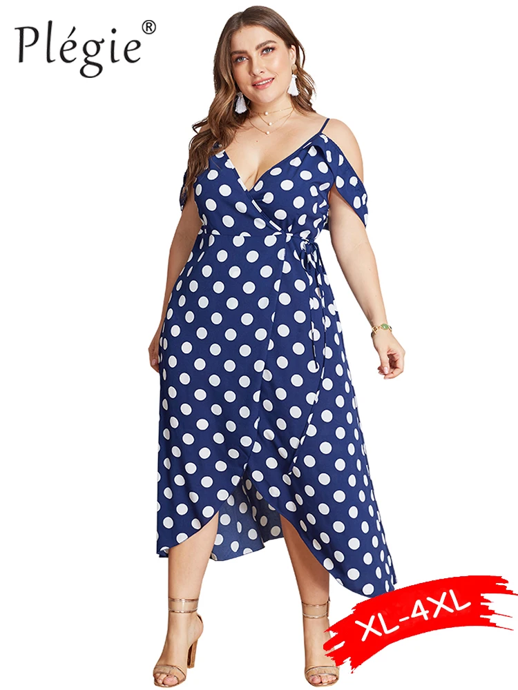 Plegie Polka Dot Dress Strap Off Shoulder Women 2019 Summer Dress Navy Blue Sexy V Neck Split Beach Dresses Vestidos 4XL
Plegie Polka Dot Dress Strap Off Shoulder Women 2019 Summer Dress Navy Blue Sexy V Neck Split Beach Dresses Vestidos 4XL