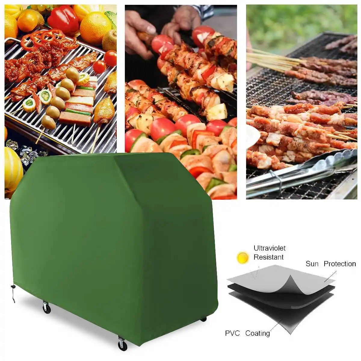 Green Waterproof BBQ Cover BBQ Accessories Grill Cover Anti Dust Rain Gas Charcoal Electric Barbeque 150x100x125cm
Green Waterproof BBQ Cover BBQ Accessories Grill Cover Anti Dust Rain Gas Charcoal Electric Barbeque 150x100x125cm