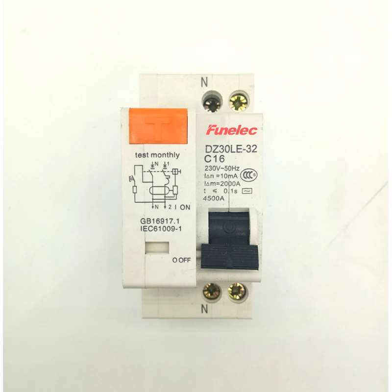 1P+N 32A 30mA 240V~ 50HZ/60HZ DPNL 5 Electronic Combined RCCB & MCB Device Circuit breaker RCBO
1P+N 32A 30mA 240V~ 50HZ/60HZ DPNL 5 Electronic Combined RCCB & MCB Device Circuit breaker RCBO
