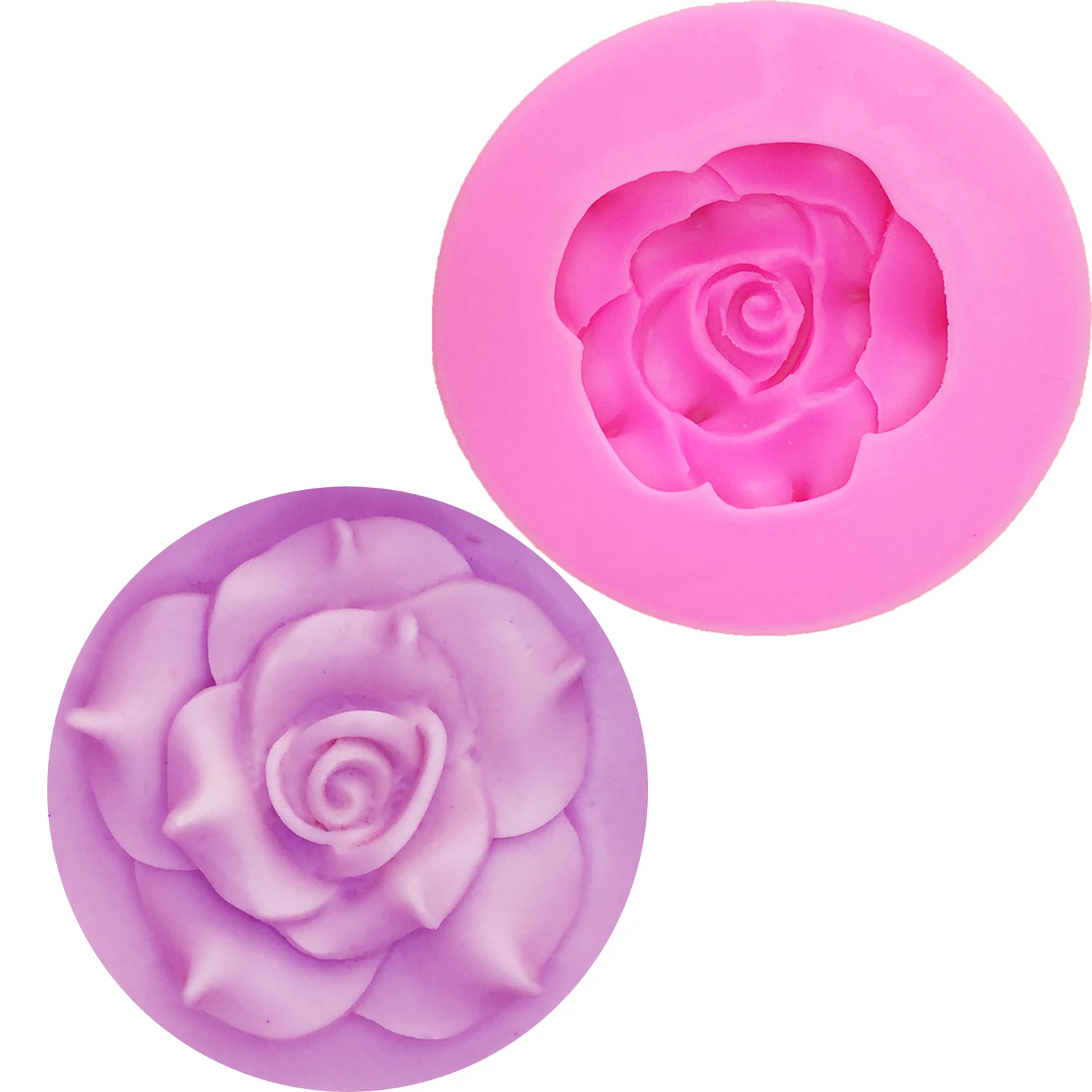 

M0351 3D Rose Flower Silicone Mold Fondant Gift Decorating Chocolate Cookie Soap Fimo Polymer Clay Resin baking molds