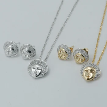 Anniyo SMALL SIZE/Africa Mama Face Portrait Pendant Necklace Earrings Ethiopian set Jewelry Women Gold Color #010604
Anniyo SMALL SIZE/Africa Mama Face Portrait Pendant Necklace Earrings Ethiopian set Jewelry Women Gold Color #010604
