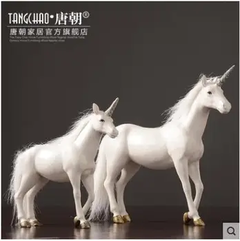 Nordic white resin unicorn statue home decor crafts room decoration objects vintage horse ornament resin animal figurines gifts
Nordic white resin unicorn statue home decor crafts room decoration objects vintage horse ornament resin animal figurines gifts