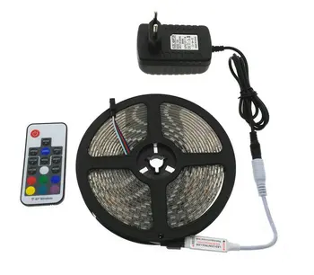 LED Strip Set IP65 Waterproof 5050 RGB 5M/300LED Flexible Strip Light + RF Wireless Remote Controller + 12V 3A Power Adapter
LED Strip Set IP65 Waterproof 5050 RGB 5M/300LED Flexible Strip Light + RF Wireless Remote Controller + 12V 3A Power Adapter
