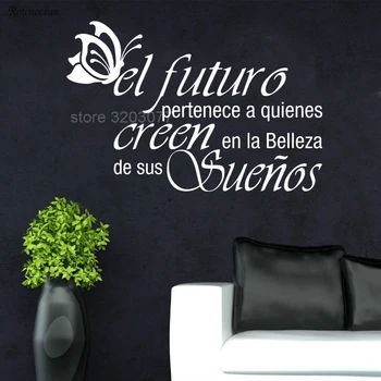 Spanish Vinyl Wall Stickers Butterfly Letterings Quote Wall Decals Art Home Decor Wallpaper Removable self-adhesive Mural H541
Spanish Vinyl Wall Stickers Butterfly Letterings Quote Wall Decals Art Home Decor Wallpaper Removable self-adhesive Mural H541