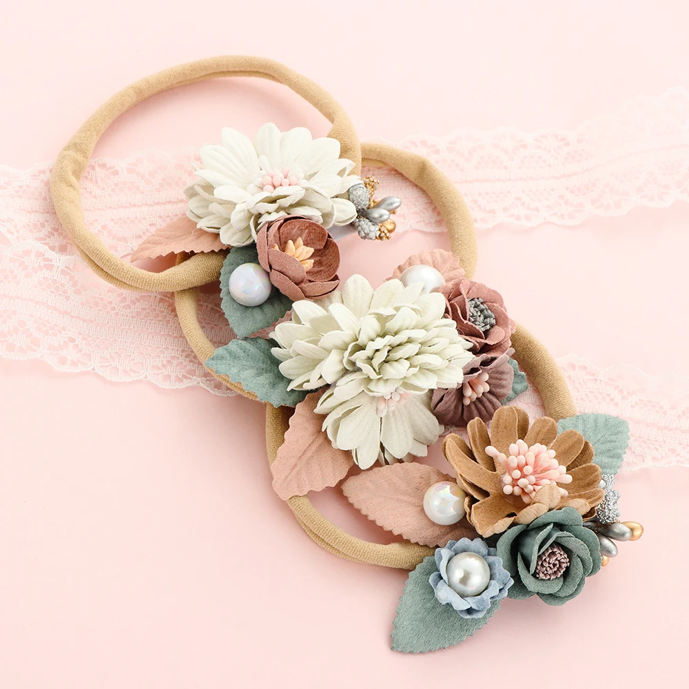 1PC Girls Flower Nylon Headband with Pearl Vintage Floral Hair Bows Elastic Hairband Kids Headwear Hair Rope Hair Accessories
1PC Girls Flower Nylon Headband with Pearl Vintage Floral Hair Bows Elastic Hairband Kids Headwear Hair Rope Hair Accessories