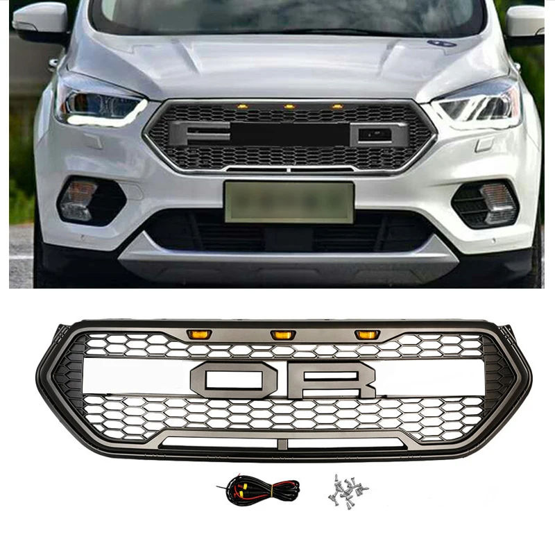 CAR ACCESSORIES LED MODIFIED FRONT RACING GRILLS ABS GRILL MESH RAPTOR GRILLE MASK TRIMS COVER FIT FOR ESCAPE KUGA 2017 2018
CAR ACCESSORIES LED MODIFIED FRONT RACING GRILLS ABS GRILL MESH RAPTOR GRILLE MASK TRIMS COVER FIT FOR ESCAPE KUGA 2017 2018