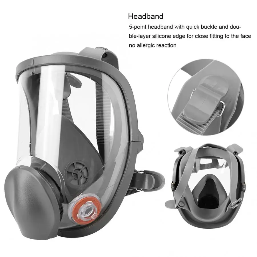 Silicone Spherical Full Face Gas Mask Respirator Protective Facepiece Safety Protector
Silicone Spherical Full Face Gas Mask Respirator Protective Facepiece Safety Protector