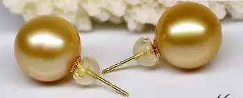 free shipping luxury Noble jewelry Beautiful a pair 10-11mm AAA south sea round gold pearl stud earrings
free shipping luxury Noble jewelry Beautiful a pair 10-11mm AAA south sea round gold pearl stud earrings