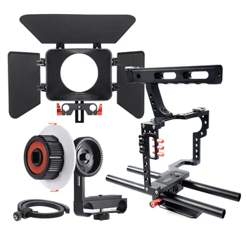 Camera Film Movie Cage Kit with Camera Cage Follow Foucs Matte Box for Canon Nikon Sony Olympus Pentax ILDC Mirroless Cameras
Camera Film Movie Cage Kit with Camera Cage Follow Foucs Matte Box for Canon Nikon Sony Olympus Pentax ILDC Mirroless Cameras